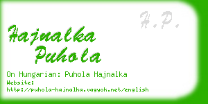 hajnalka puhola business card